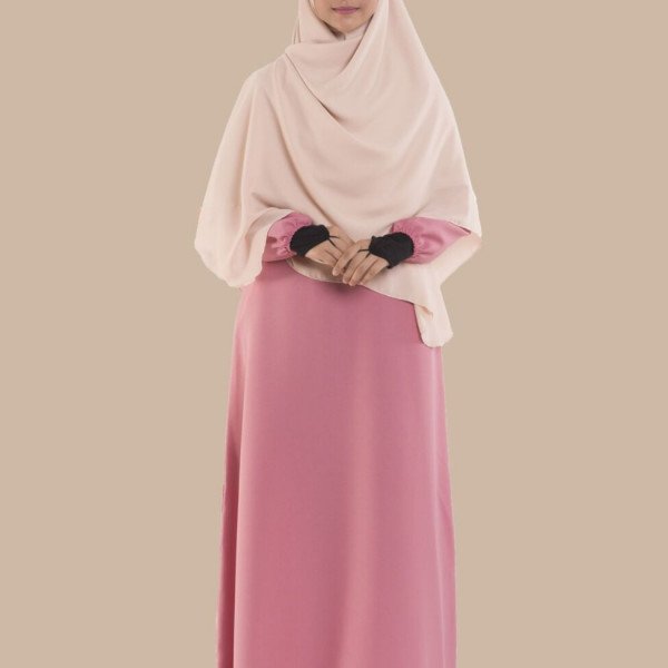 Jubah Anis Silky Pink