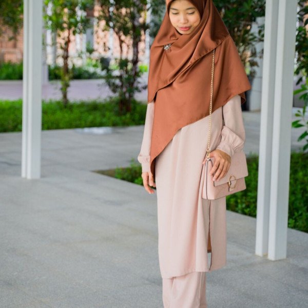 Jubah Seluar Safiyyah Nude Brown