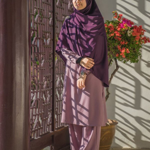 Jubah Seluar Safiyyah Mauve